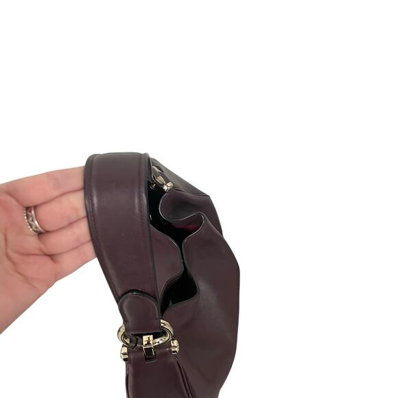 Coach Burgundy Leather Mae Hobo Bag AS IS MISSING STRAP - Picture 5 of 9